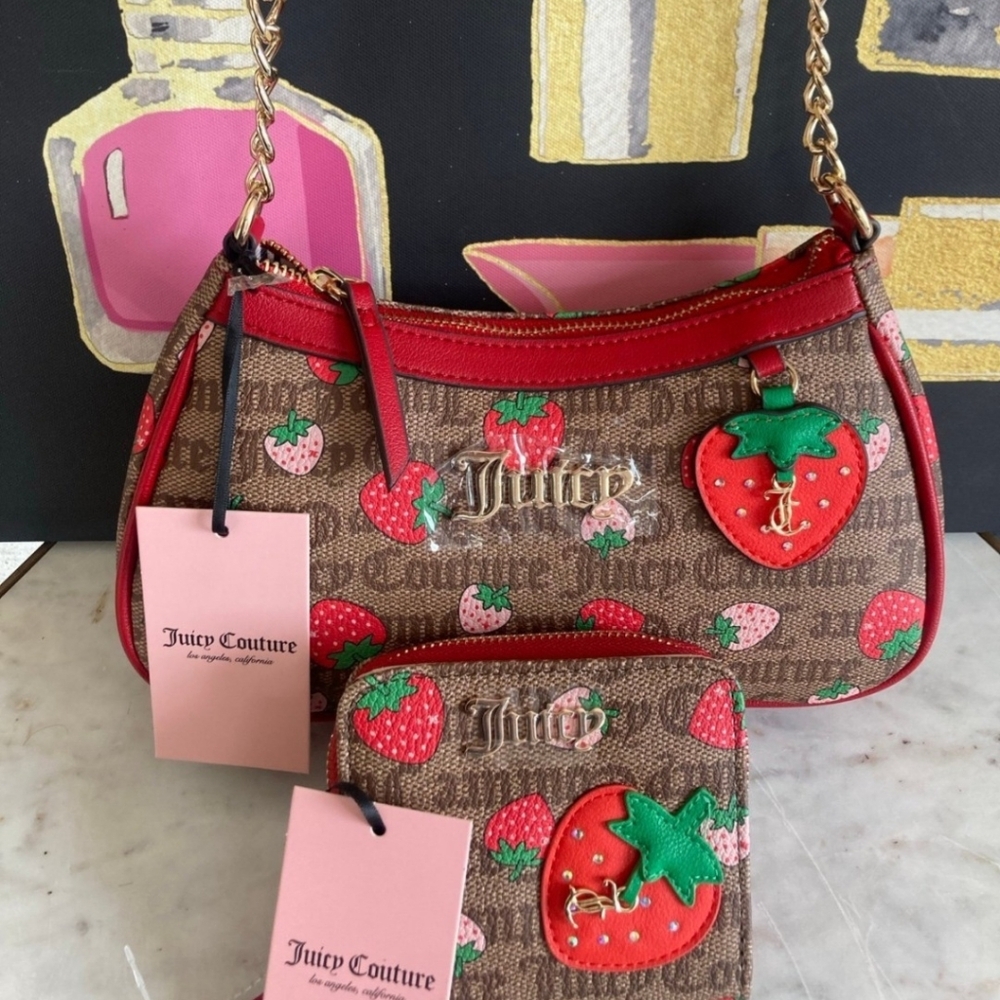 Juicy Couture Chestnut  and Red Strawberry Set